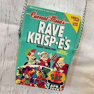NWT current mood rave Rice Krispies cereal box shaped crossbody